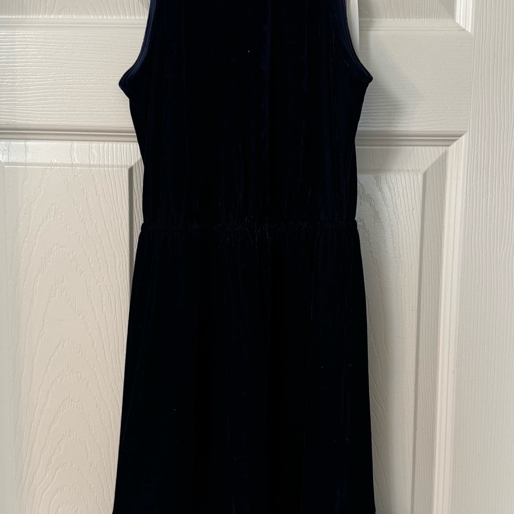 Aqua Navy Velvet Dress NWT